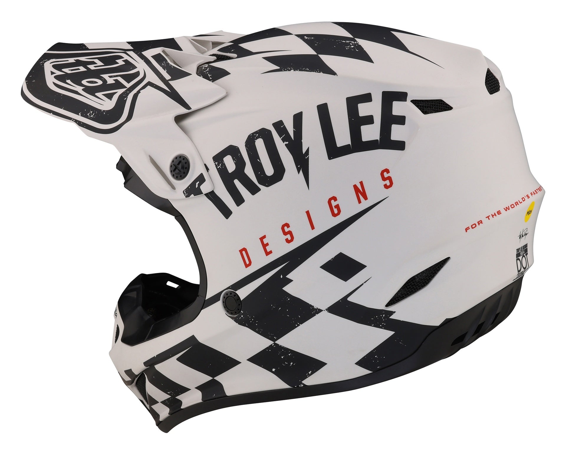 Casco Troy Lee Designs Se4 Polyacrylite Race Shop White / Black